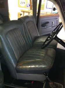 Bentley car seat leather repair - before