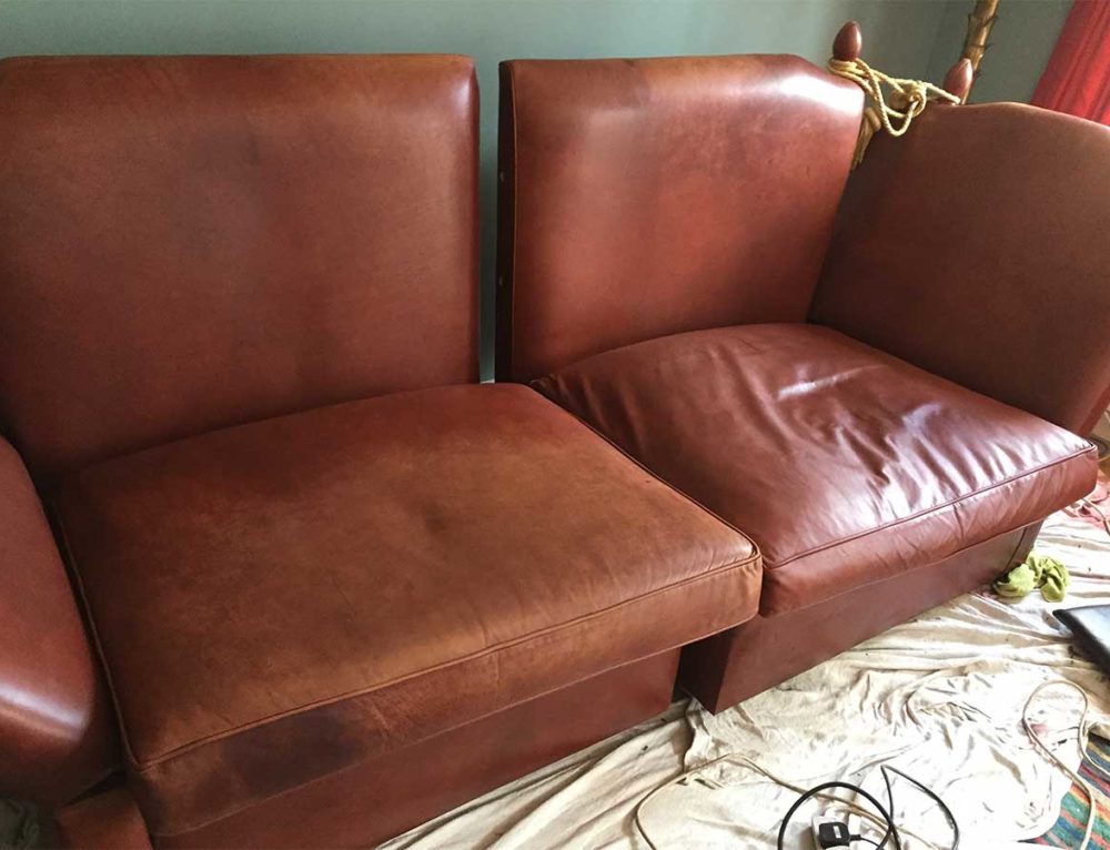 Leather sofa restored from £100 Leather Revive