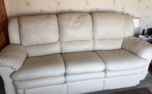 Leather Sofa restored back to original