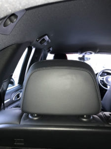 Car headrest damage repaired on Porsche Cayenne